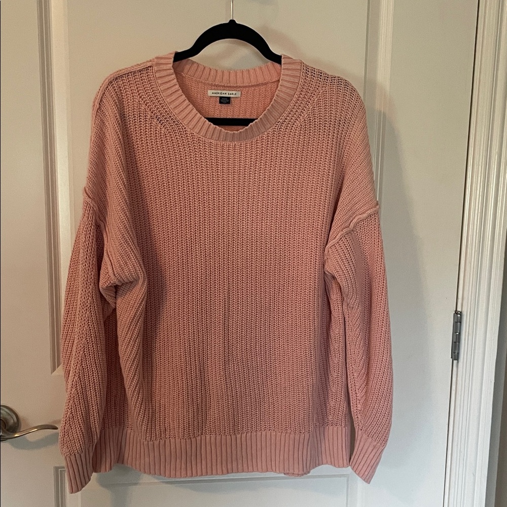 American Eagle Outfitters Soft Pink Crew Neck Sweater